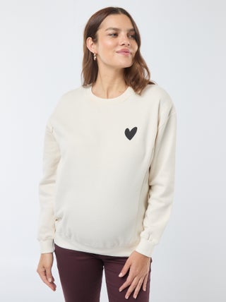 Sudadera de lactancia de felpa