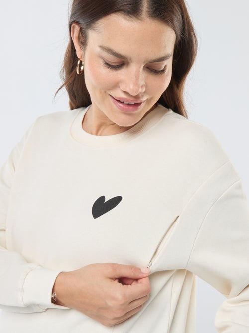 Sudadera de lactancia de felpa - Kiabi