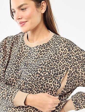 Sudadera de lactancia de felpa