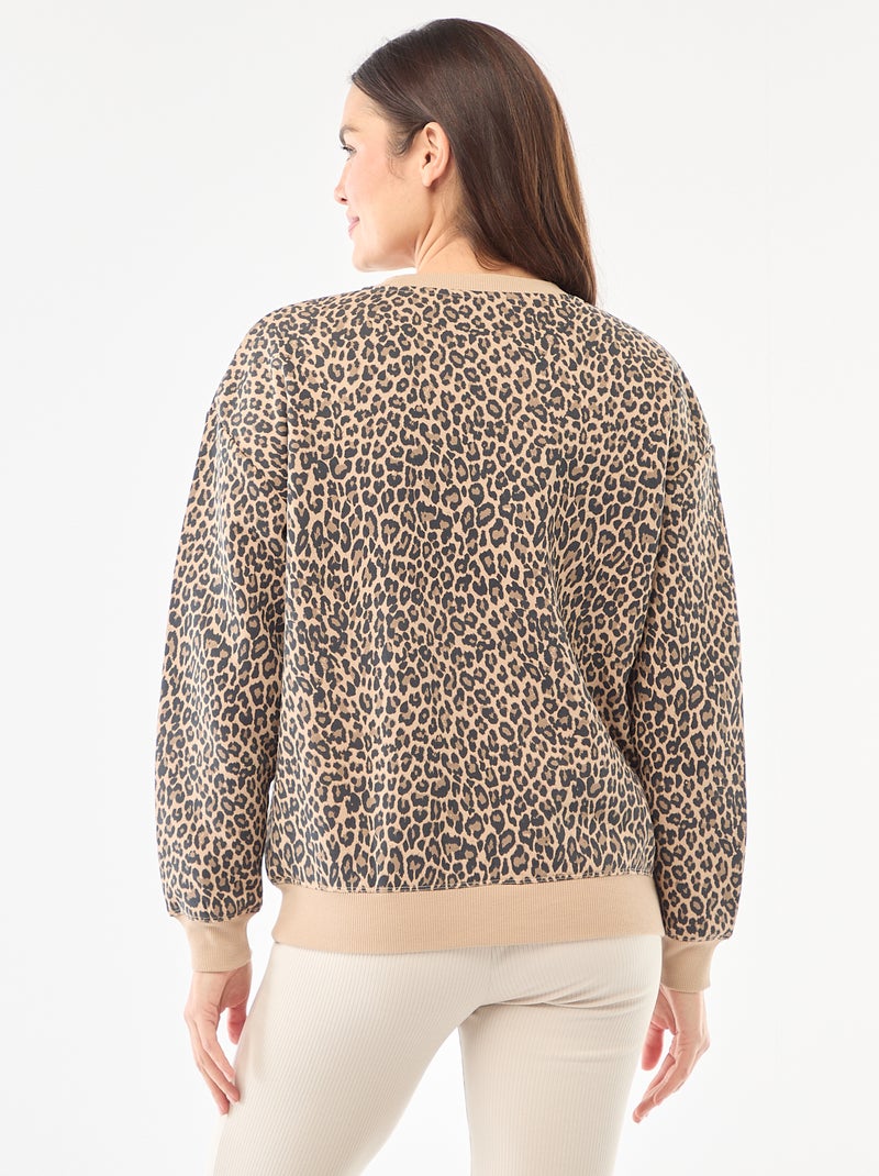 Sudadera de lactancia de felpa Beige - Kiabi