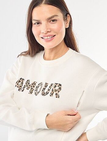 Sudadera de lactancia de felpa