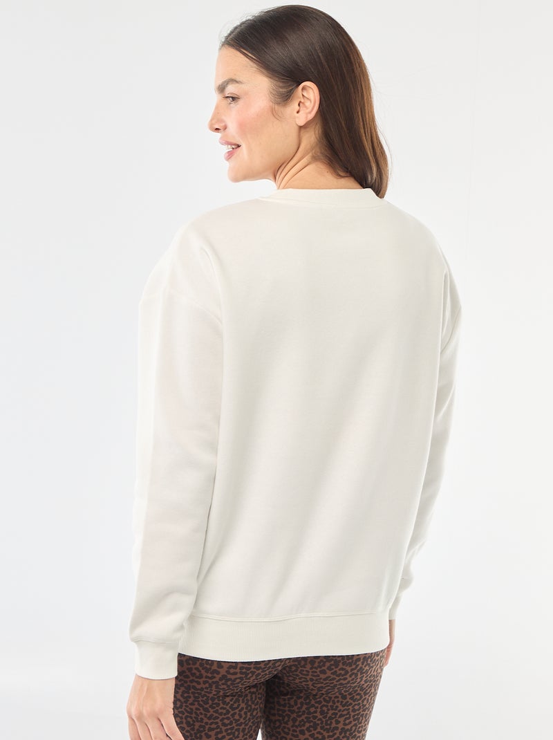 Sudadera de lactancia de felpa Blanco - Kiabi