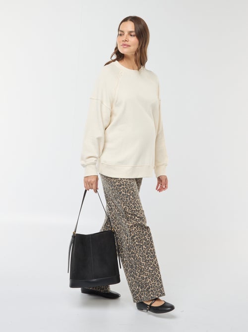 Sudadera de lactancia de felpa - Kiabi