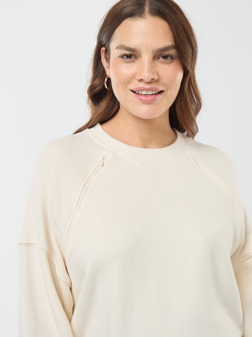 Sudadera de lactancia de felpa - Kiabi