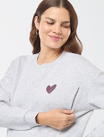 Sudadera de lactancia de felpa
