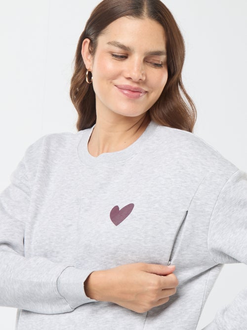 Sudadera de lactancia de felpa - Kiabi
