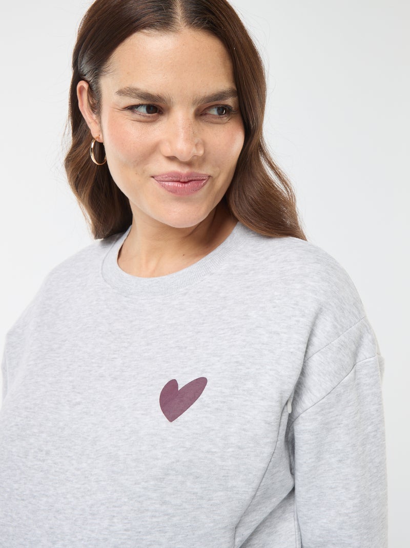 Sudadera de lactancia de felpa Gris - Kiabi