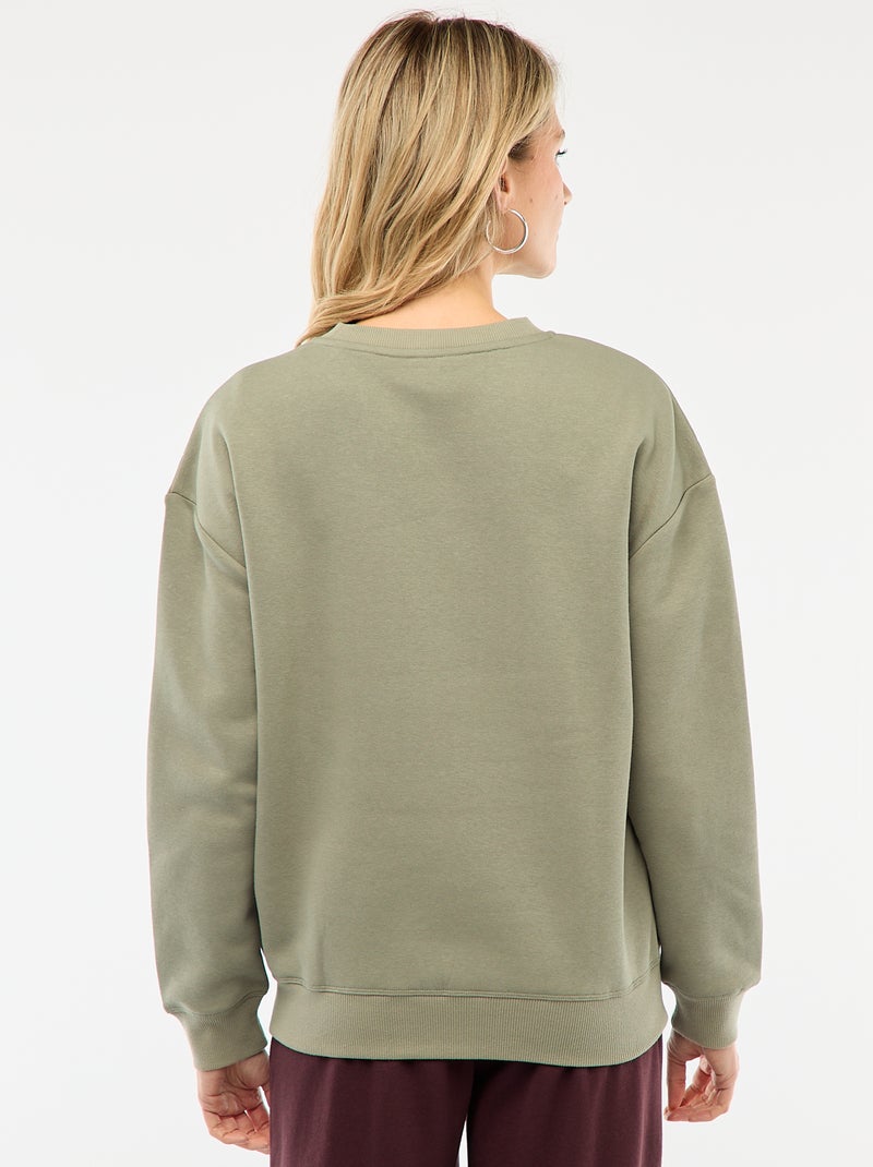 Sudadera de lactancia de felpa Kaki - Kiabi