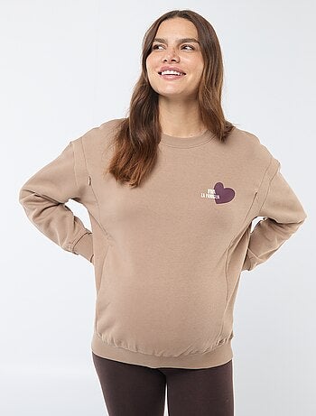 Sudadera de lactancia de felpa