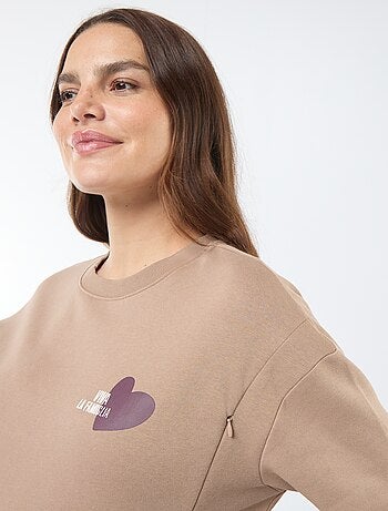 Sudadera de lactancia de felpa