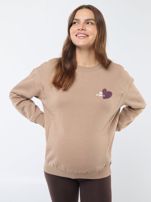 Sudadera de lactancia de felpa - Kiabi
