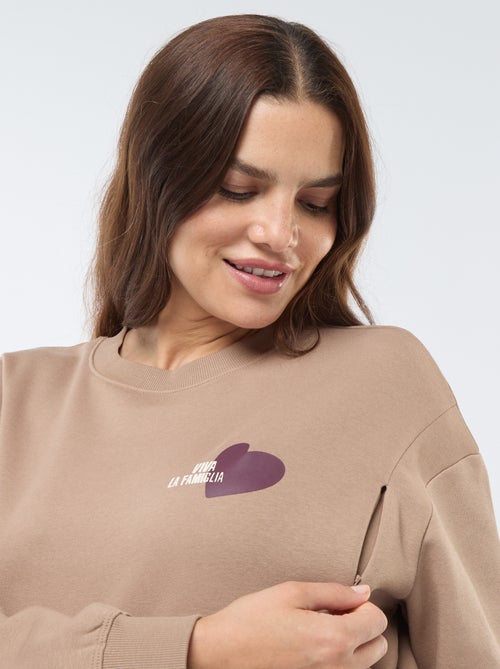 Sudadera de lactancia de felpa - Kiabi