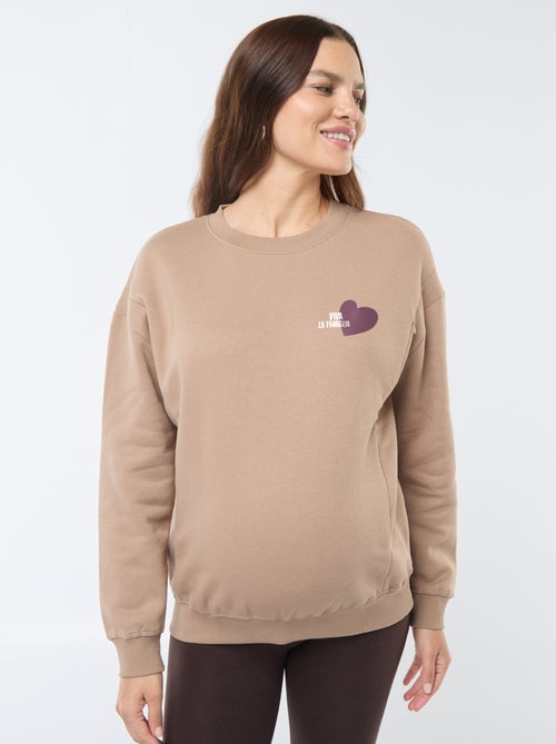 Sudadera de lactancia de felpa - Kiabi