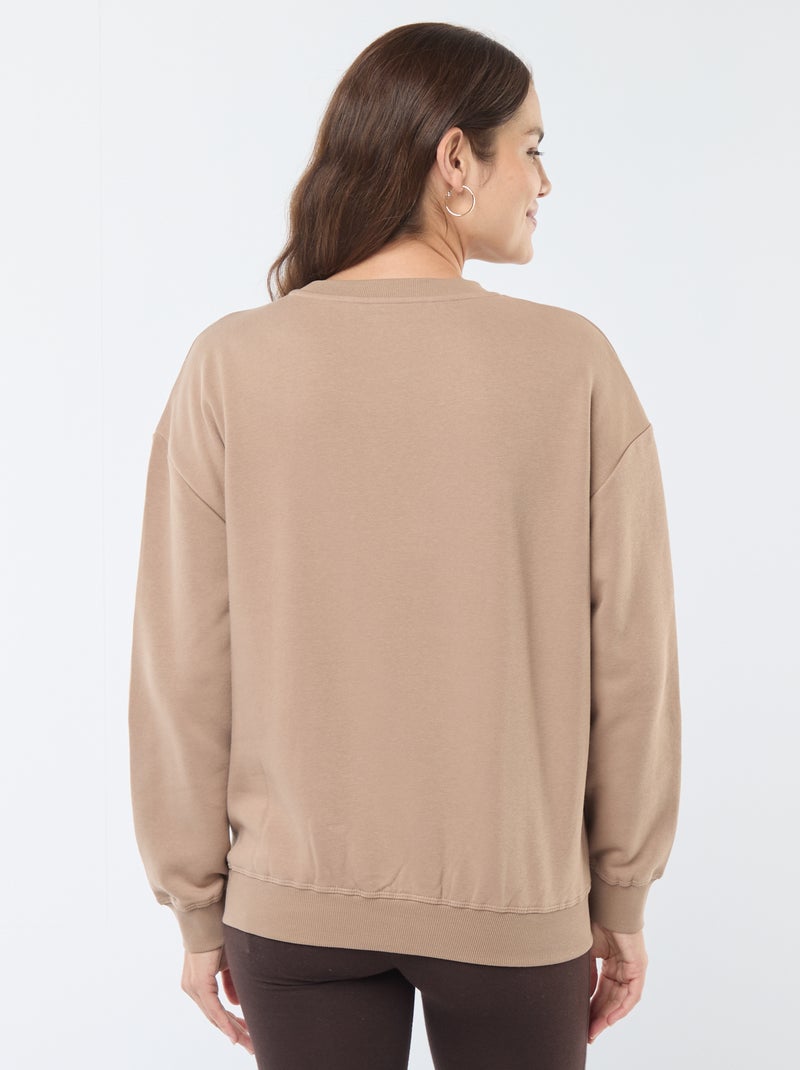 Sudadera de lactancia de felpa Marron - Kiabi