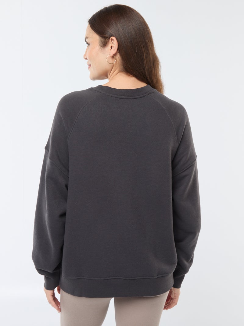 Sudadera de lactancia de felpa Negro - Kiabi