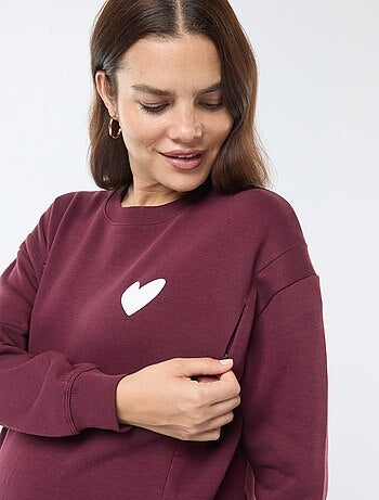Sudadera de lactancia de felpa