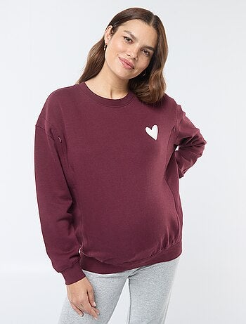 Sudadera de lactancia de felpa