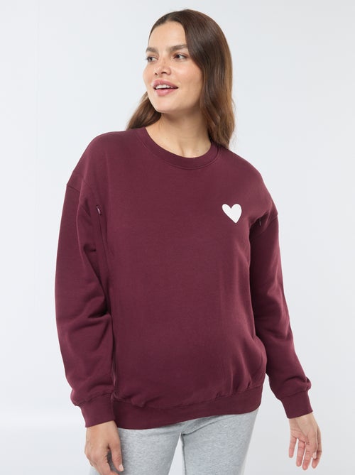 Sudadera de lactancia de felpa - Kiabi