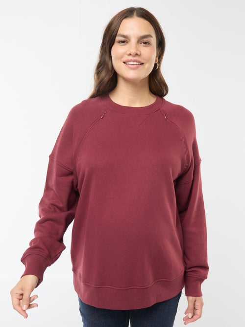 Sudadera de lactancia de felpa - Kiabi