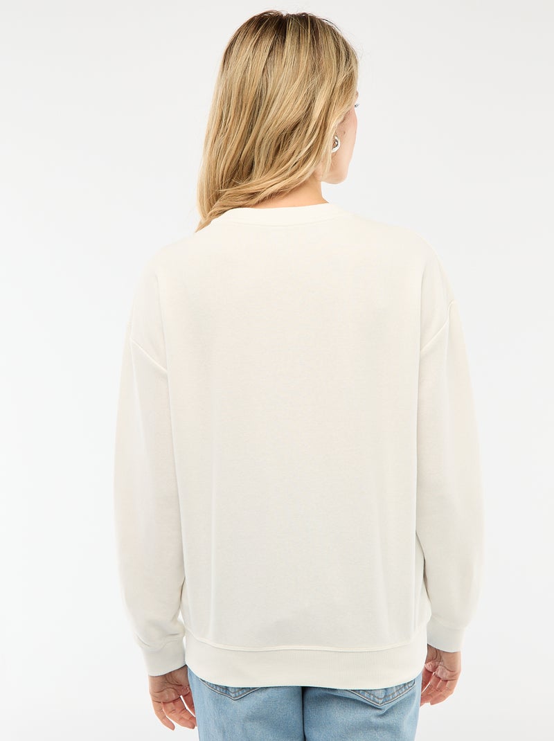 Sudadera de lactancia en felpa Blanco - Kiabi
