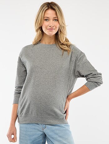 Sudadera de lactancia en felpa