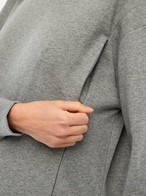 Sudadera de lactancia en felpa - Kiabi