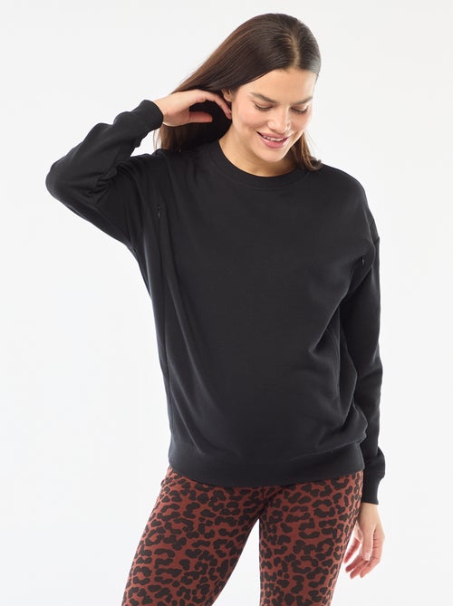 Sudadera de lactancia en felpa - Kiabi