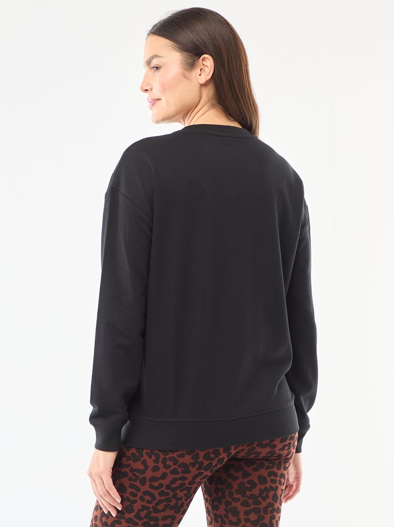 Sudadera de lactancia en felpa Negro - Kiabi