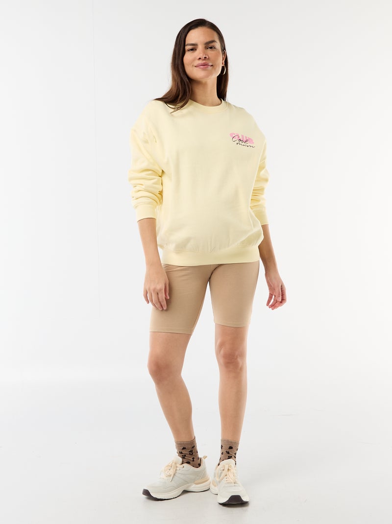 Sudadera de lactancia estampada Amarillo - Kiabi