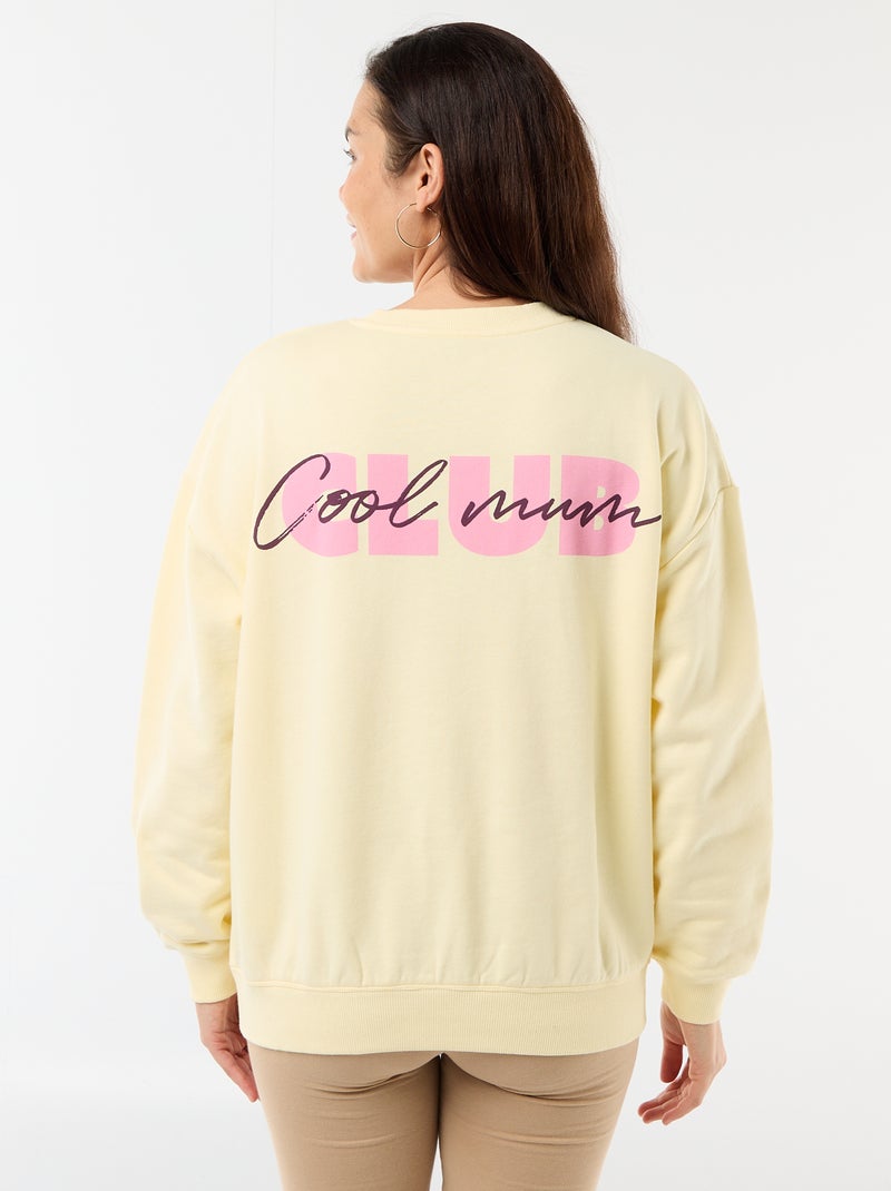 Sudadera de lactancia estampada Amarillo - Kiabi