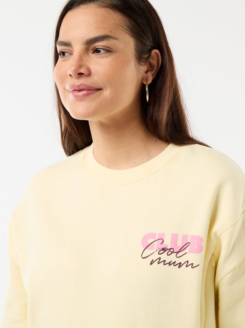 Sudadera de lactancia estampada Amarillo - Kiabi