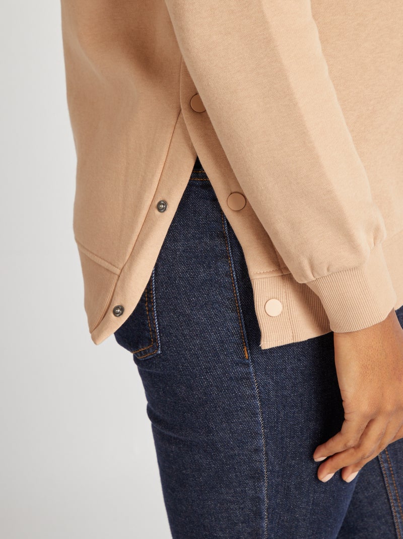 Sudadera de lactancia estampada BEIGE - Kiabi