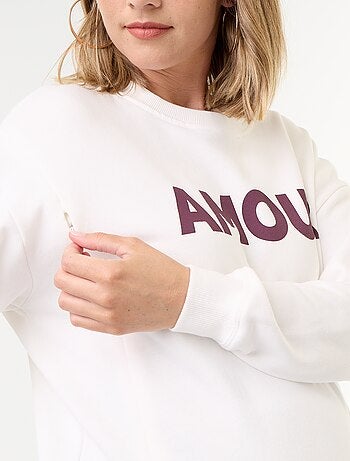 Sudadera de lactancia estampada