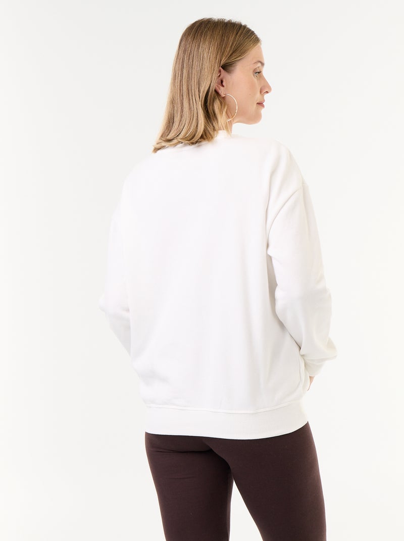 Sudadera de lactancia estampada Blanco - Kiabi