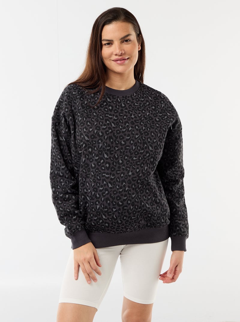 Sudadera de lactancia estampada Gris - Kiabi