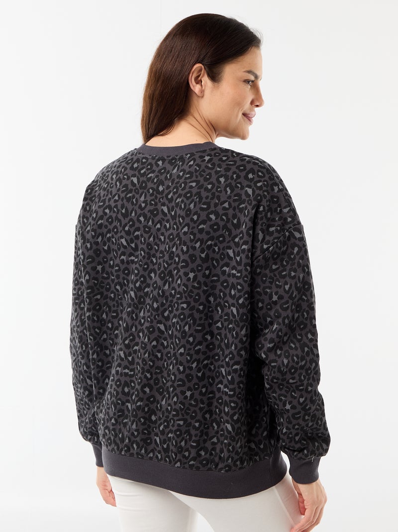 Sudadera de lactancia estampada Gris - Kiabi