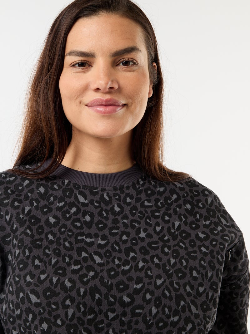 Sudadera de lactancia estampada Gris - Kiabi