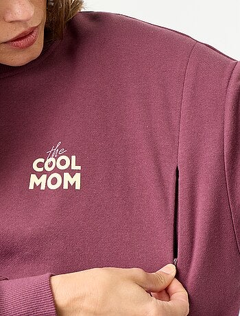 Sudadera de lactancia estampada