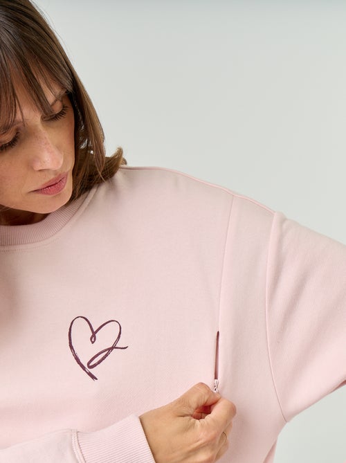 Sudadera de lactancia estampada - Kiabi Sudadera de lactancia estampada - Kiabi