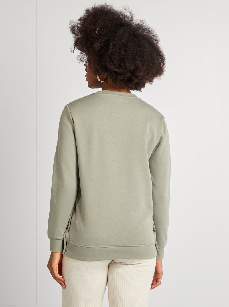 Sudadera de lactancia estampada VERDE - Kiabi