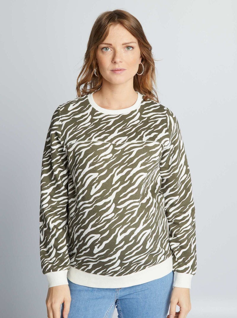 Sudadera de lactancia GRIS - Kiabi