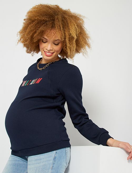 Sudadera de lactancia Navidad - AZUL - Kiabi - 15.00€