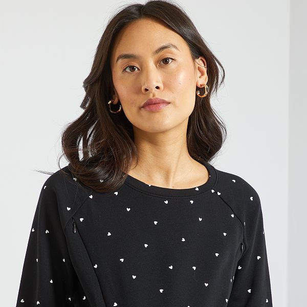Sudadera de lactancia Premamá - NEGRO - Kiabi - 15,00€