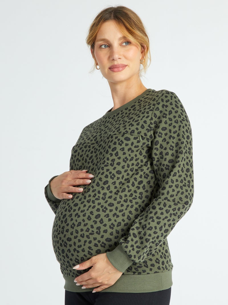 Sudadera de lactancia VERDE - Kiabi