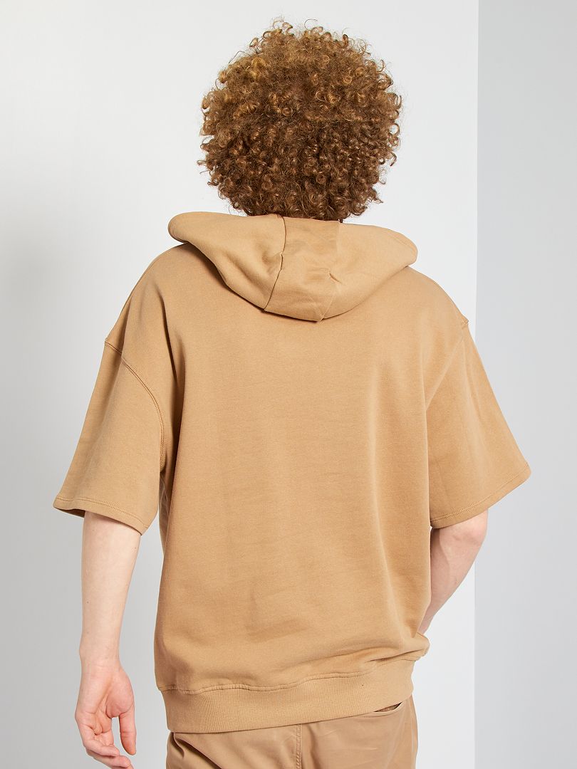 Sudadera De Manga Corta Con Capucha BEIGE Kiabi 15 00