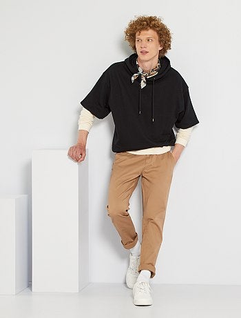 Sudadera con capucha manga corta con descuentos | Kiabi