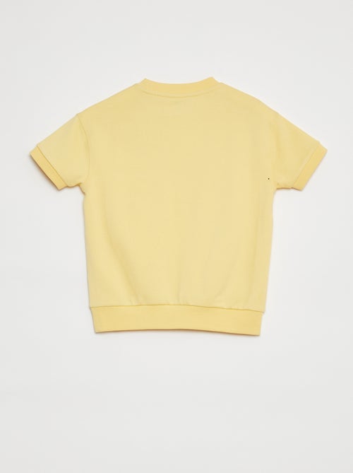 Sudadera de manga corta con detalle - Kiabi