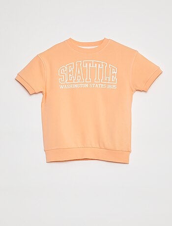 Sudadera de manga corta con detalle