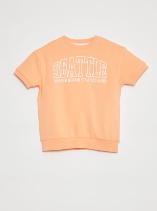 Sudadera de manga corta con detalle