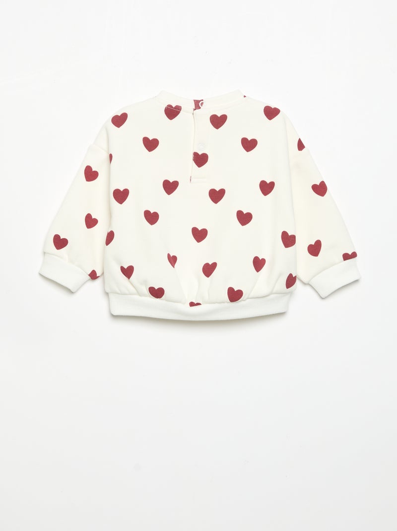 Sudadera de manga larga Blanco - Kiabi